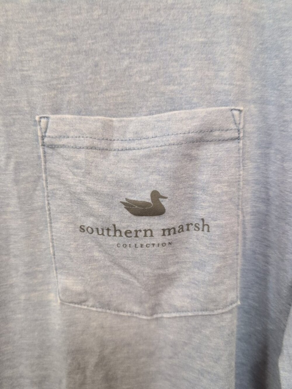 Southern Marsh Collection Shirt Mens L Shirt Blue Long Sleeve Tee Logo Back SEC - Picture 2 of 7